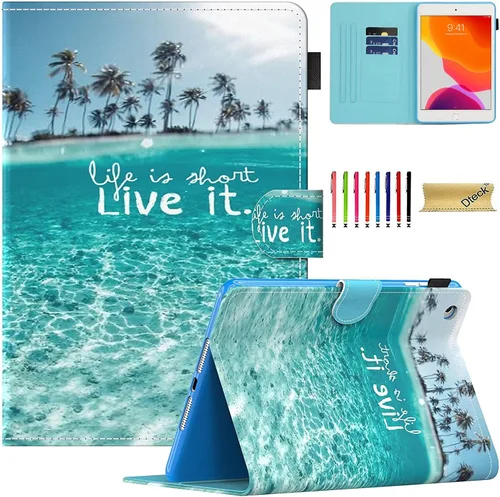 Dteck Funda para iPad mini 5/4/3/2/1, elegante y ligera de cuero sintético tipo folio con cartera, funda inteligente con [función de