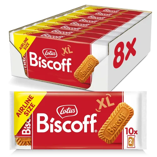 Lotus Biscoff - Galletas de avión caramelizadas, paquete de dos (80 unidades), veganas