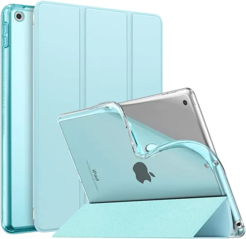 Vista 24 de MoKo Funda para Nuevo iPad de 9ª/8ª/7ª generación (2021/2020/2019), TPU suave translúcido esmerilado, carcasa trasera delgada, funda protectora