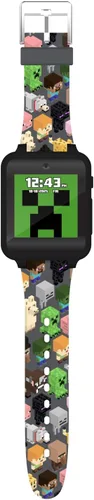 Vista 3 de Minecraft - Reloj inteligente LED interactivo con temática de juegos para niños, 10 caras intercambiables, contador de pasos, calculadora