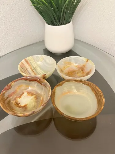 Suministros de mármol de ónix verde hecho a mano para peluquería tallada a mano, cuenco de piedra natural, cuenco para manchas, cuenco de piedra,