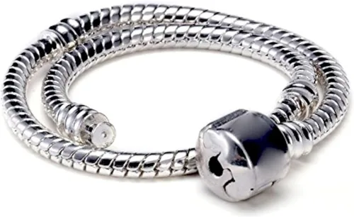 Vista 9 de RUBYCA 10pcs 6.3" Color Oro Broche Europeo Serpiente Cadena Charm Pulsera Fit Charm Beads DIY