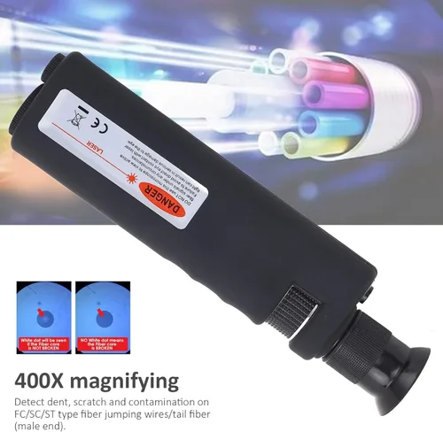 Vista 2 de Microscopio de fibra óptica, microscopio portátil monocular 400X de alta precisión, cable de fibra óptica, lupa de inspección, detector