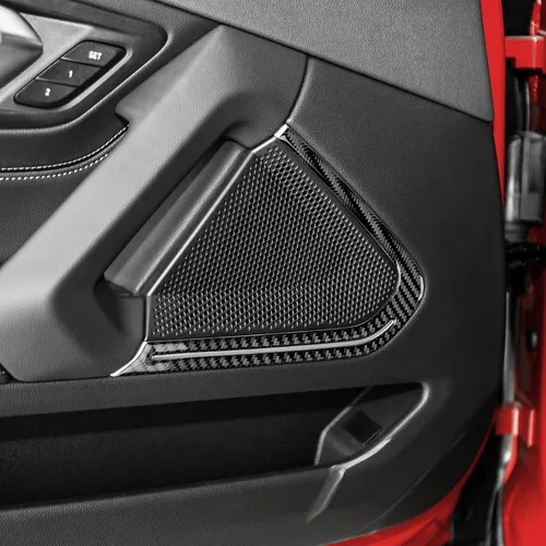 Vista 4 de Fibra de carbono, para BMW Z4 G29 2019 2020 2021 2022 2023, accesorios para puerta de automóvil, cubierta de marco de altavoz de audio para puerta