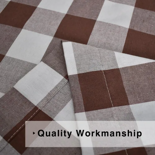 Vista 8 de UPOPO 2 cortinas de cocina a cuadros de búfalo, clásicas, a cuadros, estilo granja, cenefa para ventana, cenefa para sala de estar, dormitorio