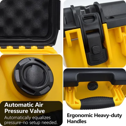 Vista 5 de Funda para batería Dewalt - Caja de almacenamiento rígida extra grande con divisores ajustables para batería Dewalt de 12 V/20 V/60 V y cargador