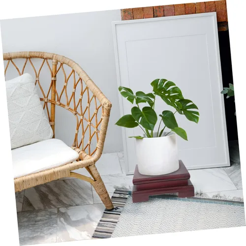 Vista 8 de Yardwe Soporte de base para maceta, soporte original para plantas, base de artesanía de madera, decoración de pecera, soporte para maceta, bonsái
