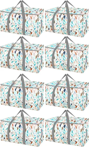 Vista 48 de BALEINE Paquete de 2 bolsas de mudanza de gran tamaño con asas reforzadas, bolsa de almacenamiento resistente para ropa, suministros de mudanza