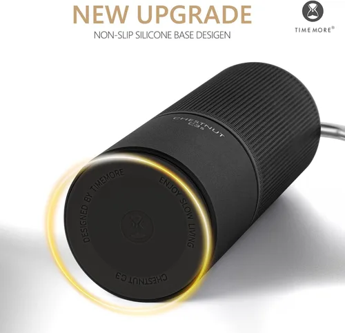 Vista 6 de TIMEMORE Molinillo de café manual Chestnut C3S con rebaba cónica S2C de acero inoxidable, cuerpo de metal, ajuste ajustable