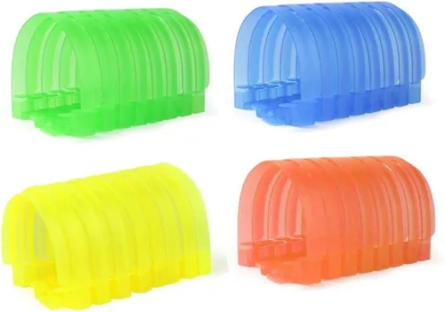 Vista 4 de Túnel de accesorios de pista para pistas de automóviles de repuesto solamente, accesorios de juguete flexible para bricolaje (8 rieles verdes)