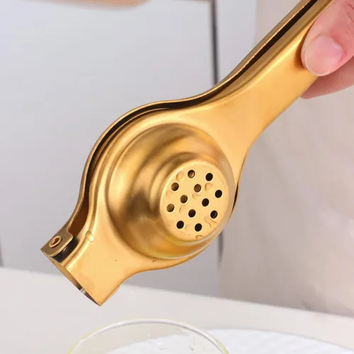 Vista 9 de DOCBLACK Exprimidor manual de limón premium, exprimidor de cítricos de acero inoxidable, exprimidor de limón de mano resistente, exprimidor