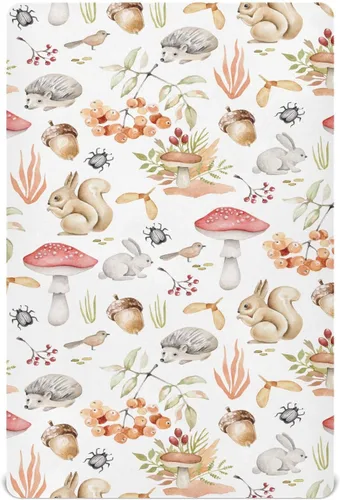 Vista 23 de Sábanas bajeras ajustables para cuna, hortensias florales azules con hojas, sábanas elásticas portátiles para bebé niño, colchón de mini cuna