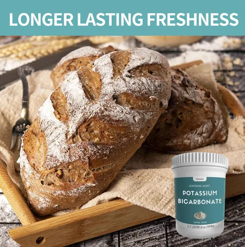 Vista 5 de Bicarbonato de potasio de 2.2 libras, polvo de bicarbonato de potasio 100% puro, bicarbonato de potasio para plantas, utilizado para hacer vino