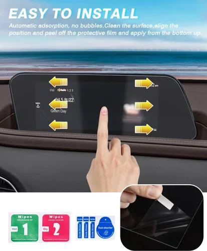 Vista 6 de Karltys Protector de pantalla mejorado de 2 piezas para Mazda 3/CX-30 2019-2025 2026 de 8.8 pulgadas [sin reflejos ni huellas dactilares]