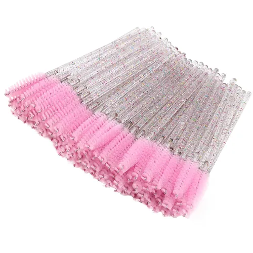 Vista 7 de BTYMS 100 piezas desechables de pestañas carretes aplicador de rímel aplicador de pestañas varita pestañas cepillo cejas carrete para extensión