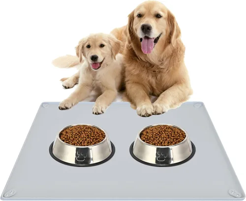 Vista 9 de TidyFriend Tapete de comida para mascotas, 11.5 x 17 pulgadas, tapete de comida para perros, tapete de silicona para comida para gatos, tapete