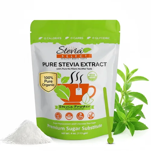 Vista 7 de Stevia Select Gotas líquidas de stevia llana, edulcorante cero calorías, extracto de stevia puro líquido natural, sustituto de azúcar a base