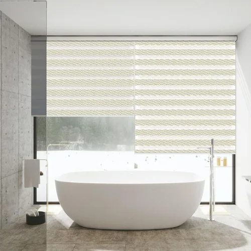 Vista 18 de Persianas Zebra/Persianas Enrollables Motorizadas con Control Remoto (Persianas de Ventana) con Batería Recargable. Compatible con Hogar