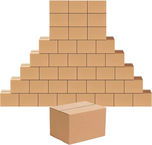 Vista 37 de Edenseelake Paquete de 40 cajas de envío de 6 x 6 x 6 pulgadas, cajas de cartón pequeñas para embalaje, mudanza, correo, color marrón