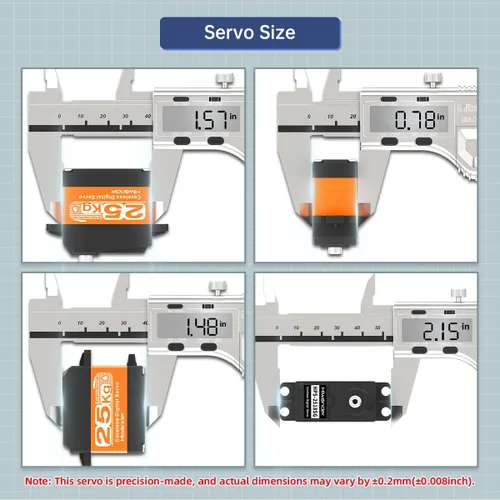Vista 9 de Hiwonder - Servomotor servo de 55.1 lbs, resistente al agua, servo de alto par, motor sin núcleo de alta velocidad, servo de dirección de engranajes