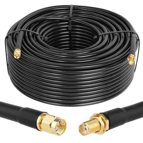 Vista 22 de XRDS -RF Cable SMA de 1 pie, cable de extensión SMA con conector SMA macho a SMA hembra de 50 ohmios KMR240 cable coaxial SMA de baja pérdida