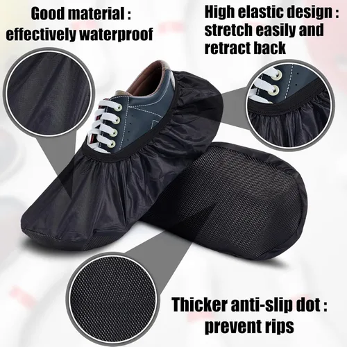 Vista 5 de Geyoga 2 Pcs Bowling Shoe Covers Polyester Bowling Shoe Protector Covers Accessories for Men Women Game Sports Supplies