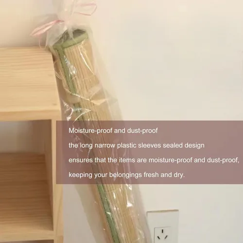 Vista 4 de Fundas de plástico extra largas de 6 x 50 pulgadas (20 unidades), bolsas de póster estrechas, bolsas de plástico para planos, tubo impermeable
