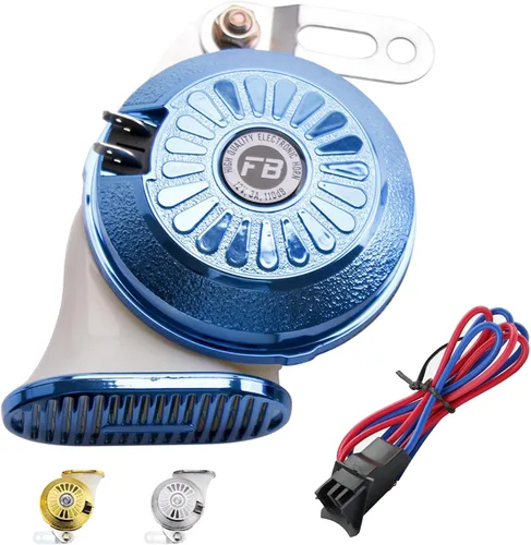 Vista 10 de FARBIN Bocina de tren de 24 V para camión súper fuerte, 3 modos de sonido variables, bocina de 130 db con kit de cableado para camión, tren, autobús