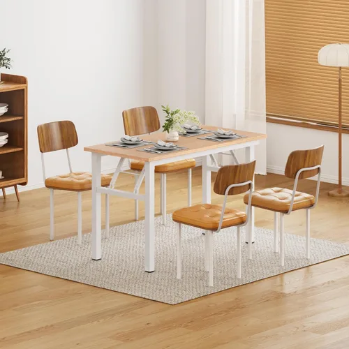 Vista 271 de DlandHome Escritorio plegable pequeño de 31.5 pulgadas, escritorio de computadora para oficina en casa, mesa plegable para espacios pequeños,