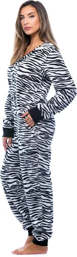 Vista 2 de Just Love - Pijama tipo enterizo para adultos con estampado de piel de animal