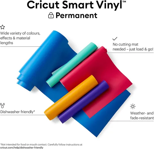 Vista 2 de Cricut Smart Vinyl permanente 1 hoja 13.0 in x 21.0 ft Blanco (21 pies)