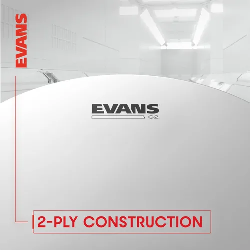 Vista 3 de Evans G2 parche de batería transparente, 6 pulgadas