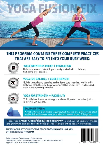 Vista 2 de Yoga Fusion Fix 3 Time Saving, Targeted Practices For Strength, Balance, Flexibility + Stress Relief DVD