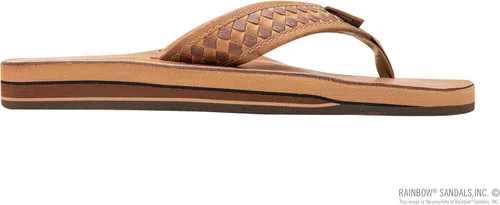 Vista 4 de Rainbow Sandals The Bentley Luxury Leather - Correa tejida a mano con arco de doble capa