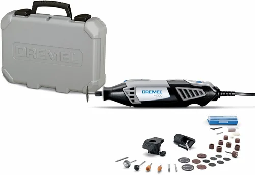 Vista 2 de Kit de herramientas rotativas de alto rendimiento Dremel 4000-230 - 2 accesorios y 30 accesorios amoladora, lijadora, grabadora con BOSCH 24 piezas
