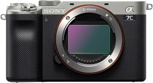 Vista 2 de Sony - Cámara sin espejo Alpha 7C de fotograma completo - Plata (renovada)