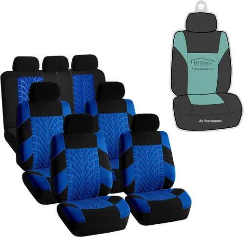 Vista 13 de FH GROUP FH-FB071217 Conjunto completo de fundas para asiento de auto de tres filas, se adapta a bolsa de aire y parte trasera, sirve para la Beige