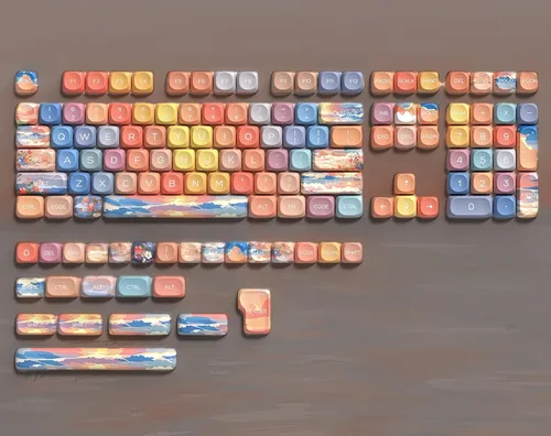 Vista 13 de dagaladoo Juego de teclas topográficas negras, perfil MOA PBT tapas 100 por ciento, teclado personalizado Dye-Sub de 129 teclas para teclado