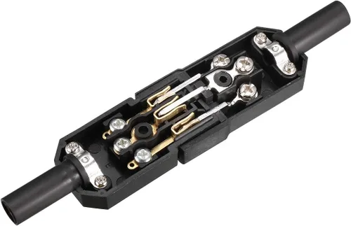 Vista 5 de uxcell 3 pares AC250V 10A IEC C14 macho C13 hembra, 3 terminales de clavijas adaptador en línea enchufe enchufe conectores de enchufe