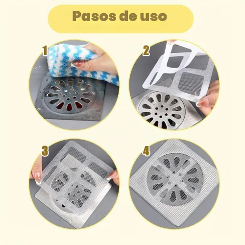 Vista 2 de Adhesivos desechables para drenaje de pelo, 2026 nuevo protector de drenaje de ducha desechable, recogepelos para el drenaje de la ducha del baño