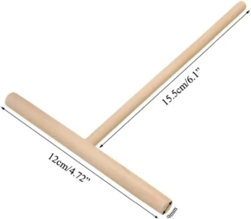 Vista 2 de HipGirl - Esparcidor de madera para crepé, herramientas de crepé para panqueques, palitos de espátula para plancha, fabricación de Dosa y accesorios