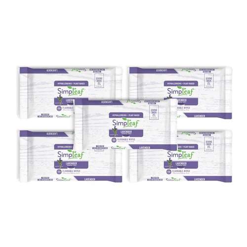 Vista 11 de Simpleaf Toallitas húmedas desechables de aloe vera, ecológicas, sin parabenos ni alcohol, hipoalergénicas y seguras para pieles sensibles, fórmula