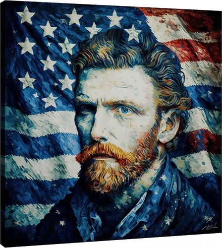 LEGENDS HERITAGE Lienzo decorativo para pared de Van Gogh, sueño americano, decoración colorida para pared, postimpresionismo, cuadros azules,