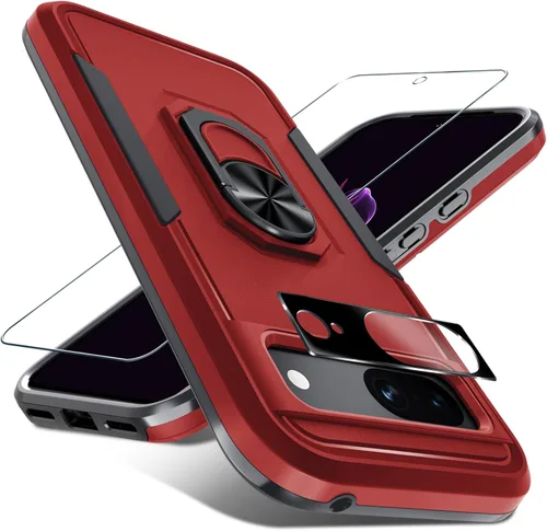 Vista 23 de Janmitta Funda para Google Pixel 7a con protector de pantalla + protector de lente de cámara, resistente a prueba de golpes, funda de teléfono