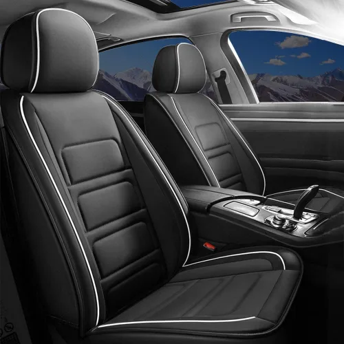 Vista 15 de TTX LIGHTING 2 fundas de asiento delantero para Chevy Bolt EV 2017-2024 2025, fundas de asiento de piel sintética compatibles con bolsa de aire