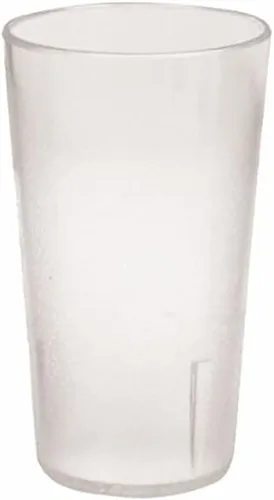 Vista 2 de Vaso de restaurante de 12 onzas para bebidas, vasos apilables, plástico químico resistente a la rotura, textura de guijarros, juego de 6
