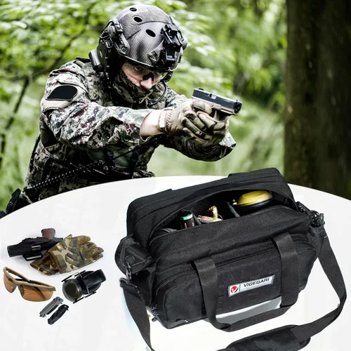 Vista 7 de Bolsa de tiro para pistola - Estuche táctico para pistola, munición, estuche de transporte de armas