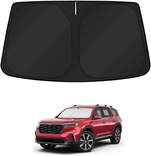 Vista 26 de KUST - Parasol plegable para parabrisas para BMW X1 E84, accesorios 2011 2012 2013 2014 2015, protector de visera de sol ajustable que bloquea