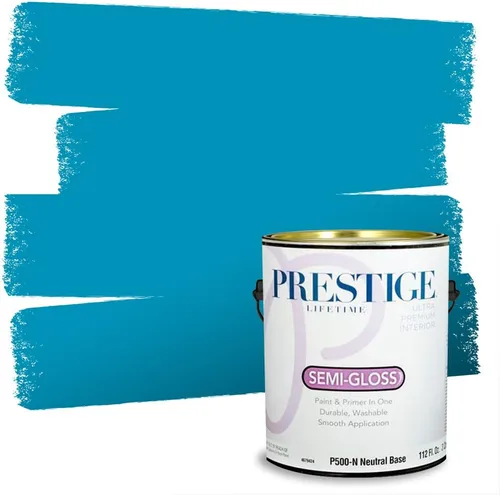 Vista 231 de Prestige Paints. - Base y pintura para exteriores en un solo galón, 1 galón. plano, comparable con Sherwin Williams Topsail.