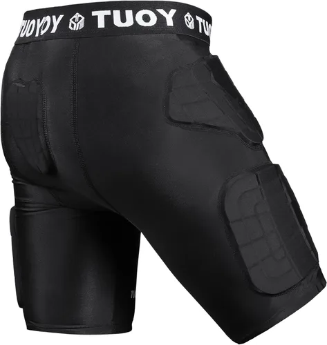 Mens Football Girdle with Pads Hip Thigh Butt Tailbone Protector Pants Padded Compression Short Youth Adult Protective for Baseball Snowboard Skate